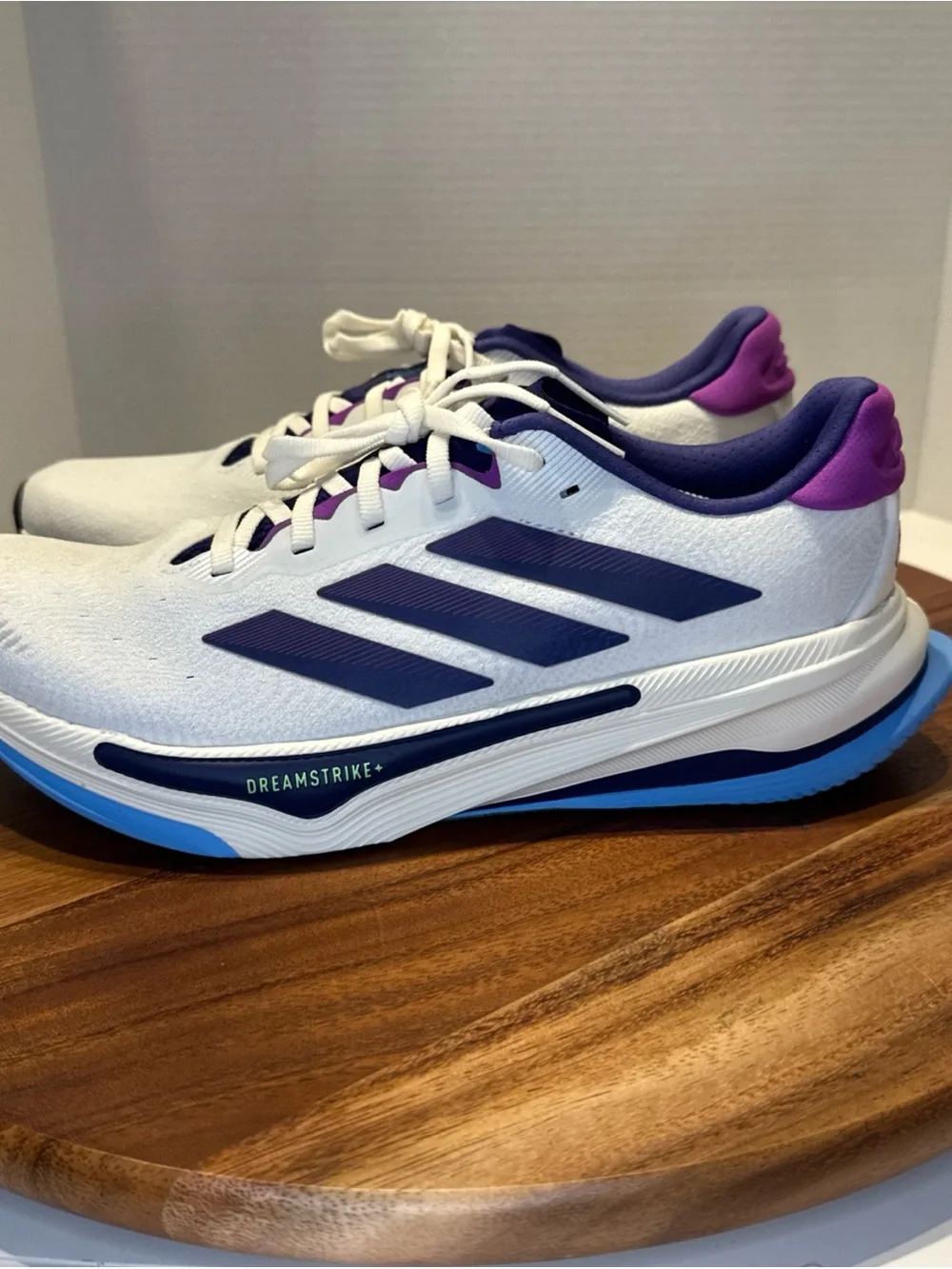 Adidas Adizero EVO SL Women’s Size 9.5 White Purple Running Shoes JS4456 New